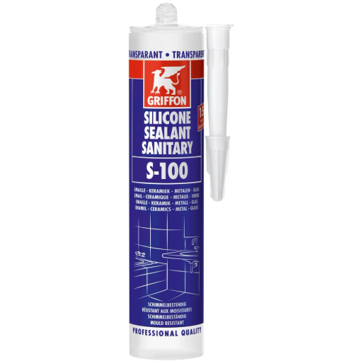 Image de Mastic silicone sanitaire translucide base acétique cart 300 ML - Unité