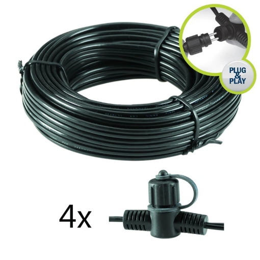 Image de Câble PRINCIPAL - 10m muni de 4 raccords étanches - Max 120W - Unité