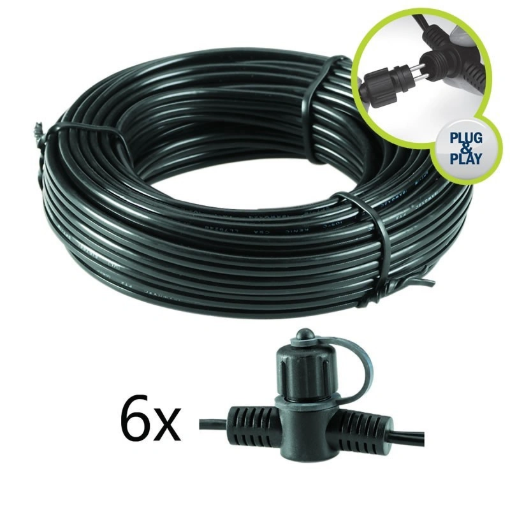 Image de Câble PRINCIPAL - 15m muni de 6 raccords étanches - Max 150W - Unité