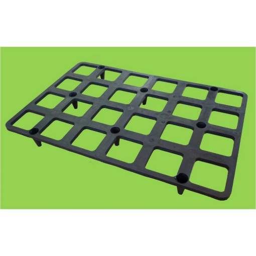 Image de Plaques 24 trous pour godet 8 cm carré 55.5x37cm - Paquet de 50