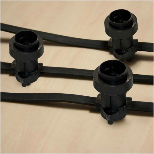 Image de Guirlande B22 15 m 40 Douilles sans Lampes Câble Noir 230V - L’unité