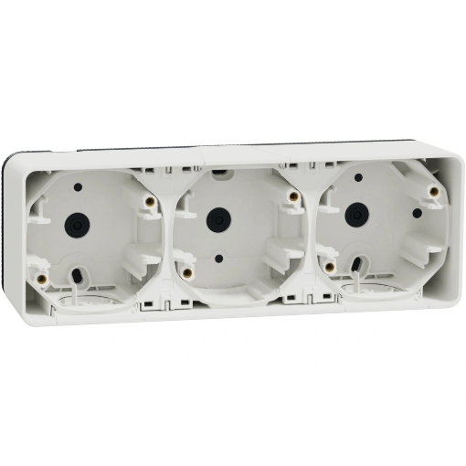 Image de Mureva Styl - Boîte 3 postes - saillie - IP55 - IK08 - Blanc -  L'unité