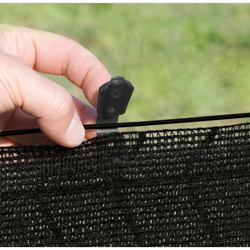 Image de FIXATEX PINCE Fixation pour BRISE VUE TISSE - NOIR - BOITE de 20