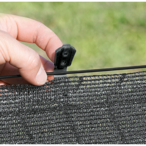 Image de FIXATEX PINCE Fixation pour BRISE VUE TISSE - GRIS - BOITE de 20