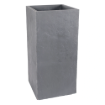 Image de BAC CARRE HAUT  "VOLCANIA" - Dim : 39,5  x 39,5 x 80 cm- 31 L - gris galet