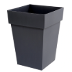 Image de POT TOSCANE CARRE 39 x 39 X  H 53 cm 51 litres - gris anthracite