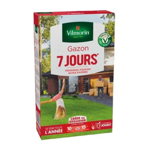 Image de Gazon 7 JOURS - 10 / 15 M2 - BOITE 250G