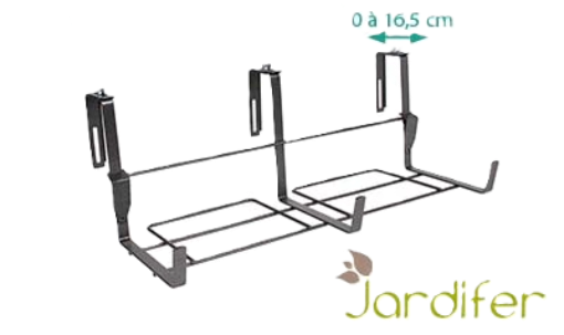 Image de Support univ. 60x19 Fer Plat - à fixat. Régl. + sécurité - gris - 330005