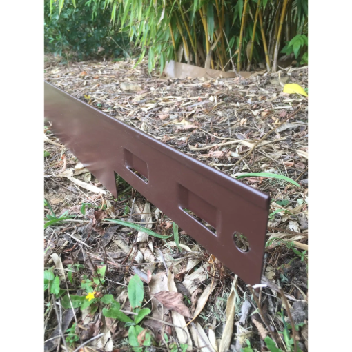 Image de BL20 - Bordure en acier Galvanisé Marron - 100 mm x 2,00 ml x 2 mm