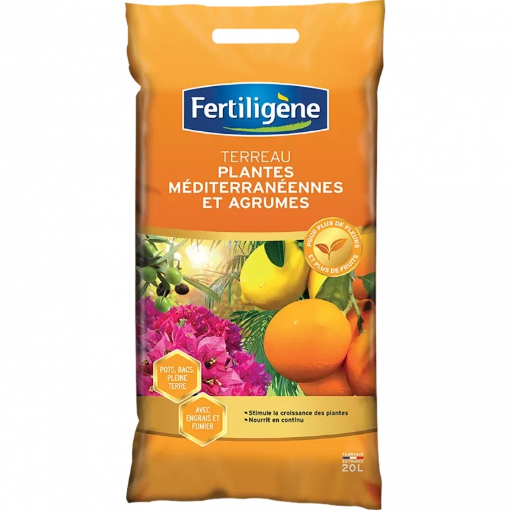 Image de TERREAU PLANTES MEDITERRANEENNES ET AGRUMES - FERTILIGENE - 20 L