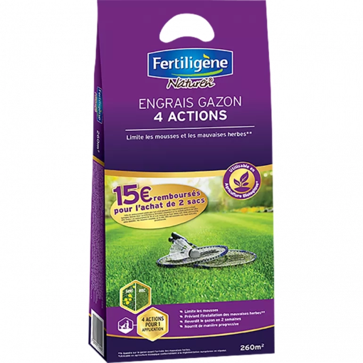 Image de Engrais Gazon 4 ACTIONS - Sac de 5,6kg - 224m2 - Le sac