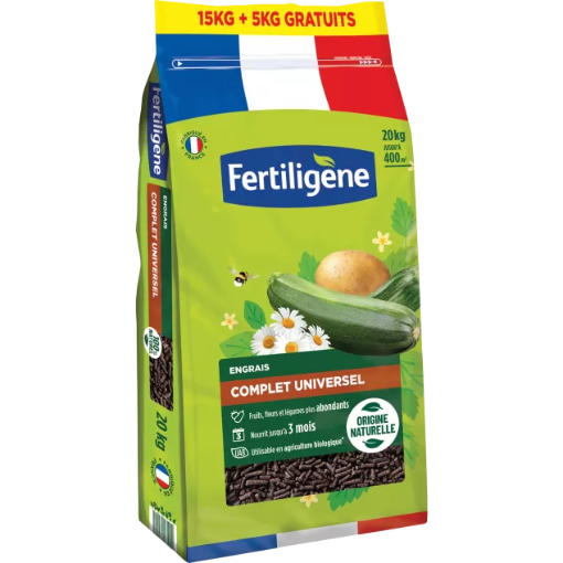 Image de Engrais COMPLET FERTILIGENE - Sac de 20 kg (15+5kg gratuit)